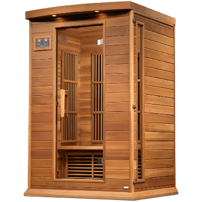 Dynamic Saunas Direct Saunas Maxxus "Cholet Edition" 2 Person Near Zero EMF FAR Infrared Sauna - Canadian Red Cedar by Dynamic Saunas Direct 019962851568 MX-K206-01-ZF Ced Maxxus "Cholet Edition" 2 Person Near Zero EMF  Dynamic Saunas Direct