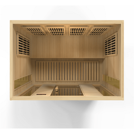 Maxxus Low EMF FAR Infrared Sauna Canadian Hemlock by Dynamic Saunas DirectMaxxus Low EMF FAR Infrared Sauna Canadian Hemlock by Dynamic Saunas Direct