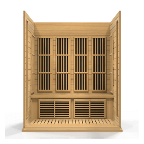 Maxxus Low EMF FAR Infrared Sauna Canadian Hemlock by Dynamic Saunas Direct