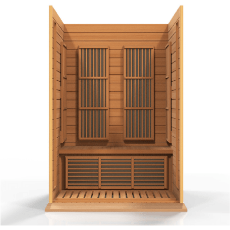 Dynamic Saunas Direct Saunas Maxxus Low EMF FAR Infrared Sauna Canadian Red Cedar by Dynamic Saunas Direct 696859315633 MX-K206-01 CED Maxxus Low EMF FAR Infrared  Canadian Hemlock by Dynamic Saunas Direct