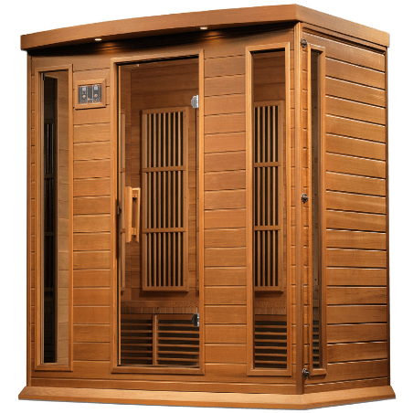 Dynamic Saunas Direct Saunas Maxxus "Montilemar Edition" 4 Person Near Zero EMF FAR Infrared Sauna - Canadian Red Cedar by Dynamic Saunas Direct 019962852169 MX-K406-01-ZF Ced Maxxus "Montilemar Edition" 4 Person Near Zero Dynamic Saunas Direct