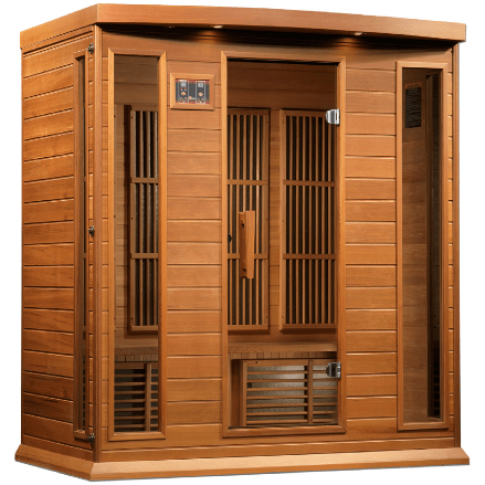 Dynamic Saunas Direct Saunas Maxxus "Montilemar Edition" 4 Person Near Zero EMF FAR Infrared Sauna - Canadian Red Cedar by Dynamic Saunas Direct 019962852169 MX-K406-01-ZF Ced Maxxus "Montilemar Edition" 4 Person Near Zero Dynamic Saunas Direct