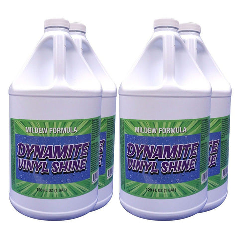 Case of 4 Dynamite Vinyl Shine Mildew Formula Gallons for Tent Cleaning