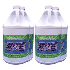 Dynamite Vinyl Shine Mildew Formula - Case of 4 Mildew Remover Gallons for Party Tents & Vinyl