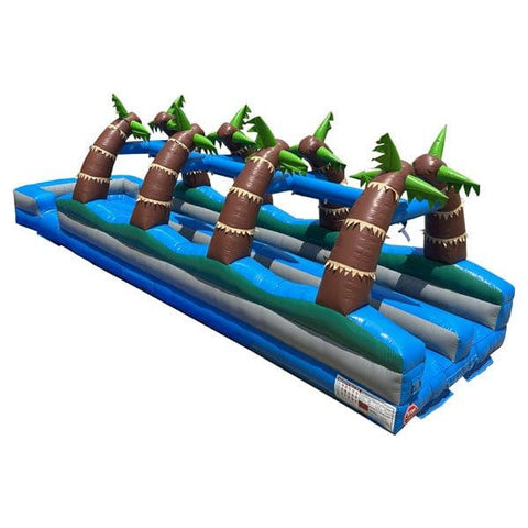 Eagle Bounce Inflatable Bouncers 10'H Dual Lane Palm Tree Slip n Splash by Eagle Bounce