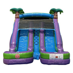 13'H Dual Lane Purple Water Slide by Eagle Bounce