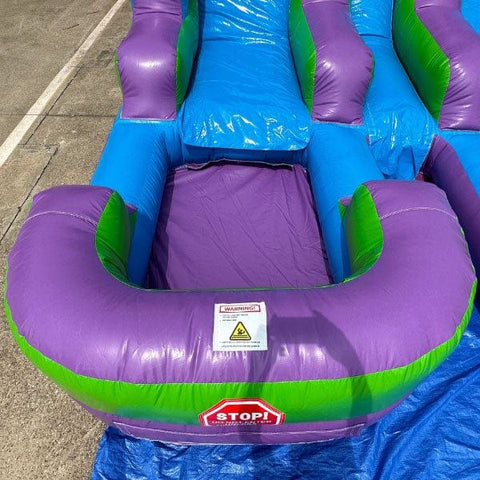 Eagle Bounce Inflatable Bouncers 13'H Dual Lane Purple Water Slide by Eagle Bounce