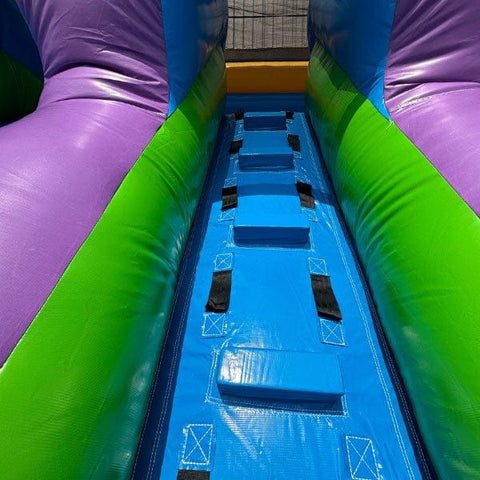 Eagle Bounce Inflatable Bouncers 13'H Dual Lane Purple Water Slide by Eagle Bounce