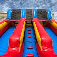 15'H Dual Lane Red n Blue Slide by Eagle Bounce