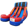 Image of Eagle Bounce Inflatable Bouncers 15'H Dual Lane Ren n Blue Slide by Eagle Bounce