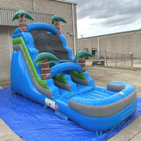 Eagle Bounce Inflatable Bouncers 15'H Palm Tree Water Slide by Eagle Bounce