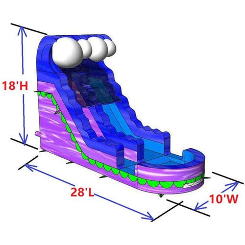 Eagle Bounce Inflatable Bouncers 18'H Purple Slide Wet n Dry by Eagle Bounce