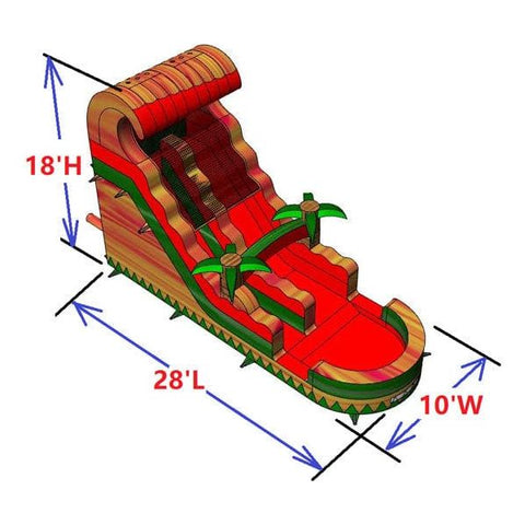 Eagle Bounce Inflatable Bouncers 18'H Red Slide Wet n Dry by Eagle Bounce