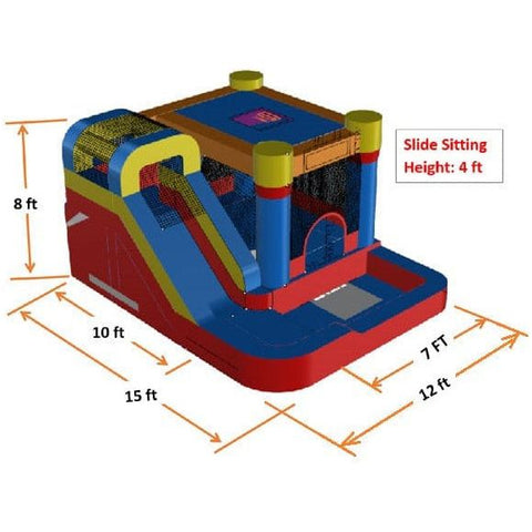 Eagle Bounce Inflatable Bouncers 8'H Red n Blue Combo by Eagle Bounce