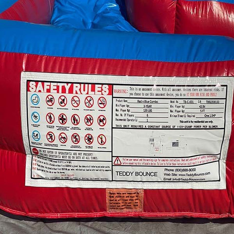 Eagle Bounce Inflatable Bouncers 8'H Red n Blue Combo by Eagle Bounce