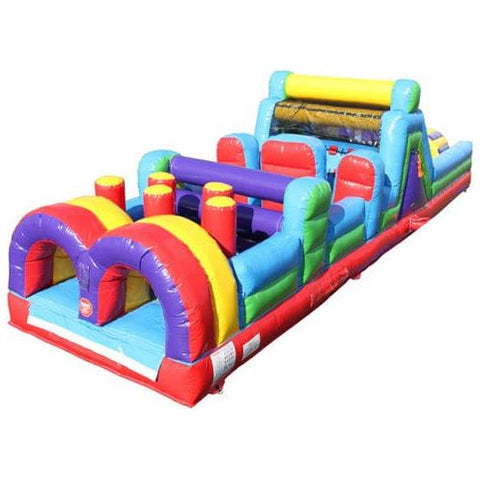 Eagle Bounce Inflatable Bouncers 85'L Obstacle Course w Removable Pool by Eagle Bounce