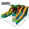 Image of Eagle Bounce Inflatable Bouncers 9'H Dual Lane Palm Tree Combo by Eagle Bounce