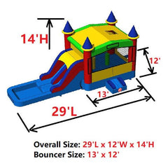 14'H Castle Combo With Pool by Eagle Bounce