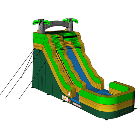 Eagle Bounce Inflatable Bouncers Included 19'H Green Slide Wet n' Dry by Eagle Bounce WS-3231-WLG