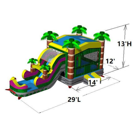 Eagle Bounce Inflatable Bouncers Paradise Combo Wet n Dry by Eagle Bounce