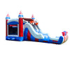 Image of Bald Eagle Double Water Slide Bounce House with Blower