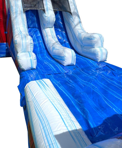 Bald Eagle Double Water Slide Bounce House with Blower