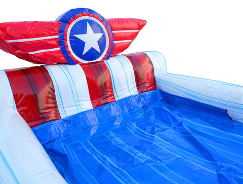 Bald Eagle Double Water Slide Bounce House with Blower