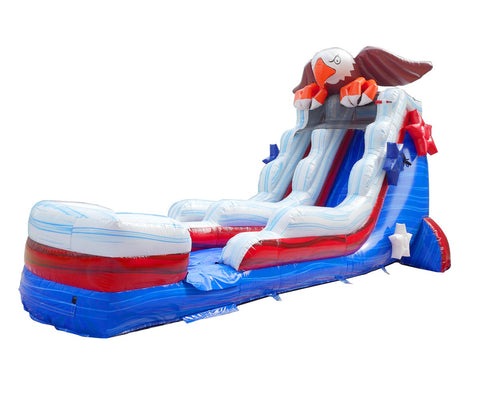 18' Bald Eagle Inflatable Water Slide with Blower