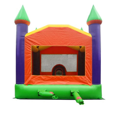 Orange Castle Inflatable Bounce House with Blower