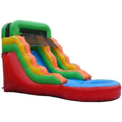 13'H Red n Green Wet N Dry Slide by Ebouncers