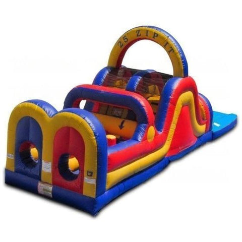 eInflatables Inflatable Bouncers 14'H 25 Zip It Obstacle Course with Pool by eInflatables 781880287889 5005 14'H 25 Zip It Obstacle Course with Pool by eInflatables SKU#5005  	