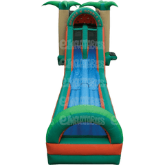 18'H Bounce N Double Dip 2 Lane Tropical w/ Landing by eInflatables