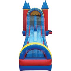 18'H Bounce N Double Dip Dual lane w/ Landing by eInflatables