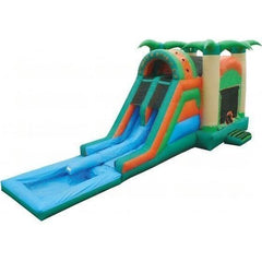 eInflatables Inflatable Bouncers 18'H Bounce N Double Dip Tropical 2 Lane w/ Pool by eInflatables 781880286103 391-1 18'H Bounce N Double Dip Tropical 2 Lane w/ Pool eInflatables SKU# 391