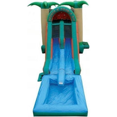 18'H Bounce N Double Dip Tropical 2 Lane w/ Pool by eInflatables