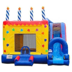 18'H Jump N Splash Birthday Cake Dry Combo by eInflatables