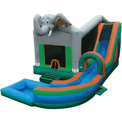 18'H Jump N Splash Jungle w/ Pool by eInflatables