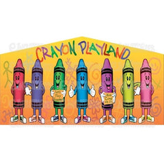 eInflatables Inflatable Bouncers Small Crayon Playland Art Panel by eInflatables 781880257509 AC-0930-S-einflatables Crayon Playland Art Panel by eInflatables SKU#AC-0930