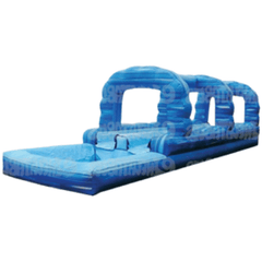 10'H Run N Splash Blue Crush 2 Lane Slide by eInflatables