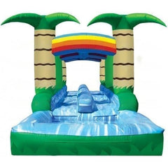 10'H Run N Splash Tropical 2 Lane Water Slide by eInflatables