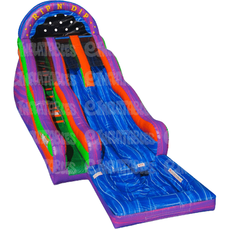 eInflatables Water Parks & Slides 16'H Rainbow Rip N Dip with Pool by eInflatables 781880268345 5011 16'H Rainbow Rip N Dip with Pool by eInflatables SKU# 5011