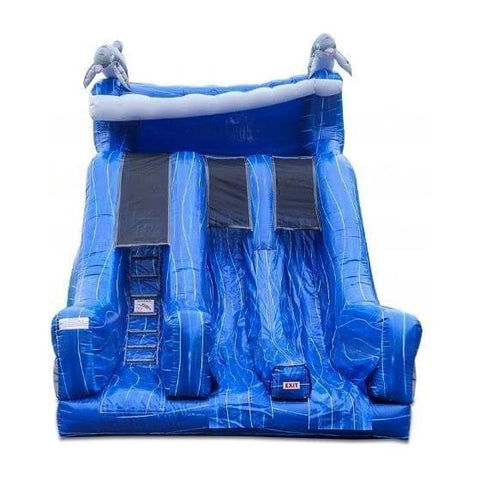 eInflatables Water Parks & Slides 18'H Aqua Rock Dual Lane Splash Down 2 (Slide Only) by eInflatables 781880298731 5204zz 18'H Dual Lane Super Splash Down (Slide Only) eInflatables SKU# 602zz
