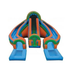 eInflatables Water Parks & Slides 18'H Double Dipper Tropical with Pools by eInflatables 781880271321 743 18'H Double Dipper Tropical with Pools by eInflatables SKU# 743