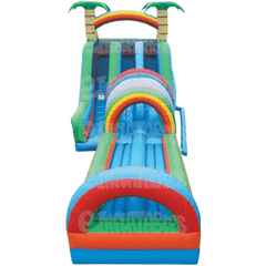 18'H Double Funnel Tunnel with Landing by eInflatables