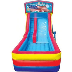 18'H Modular Wet & Dry Slide with Landing by eInflatables