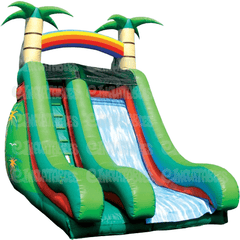 18'H Super Splash Down Tropical with Pool by eInflatables