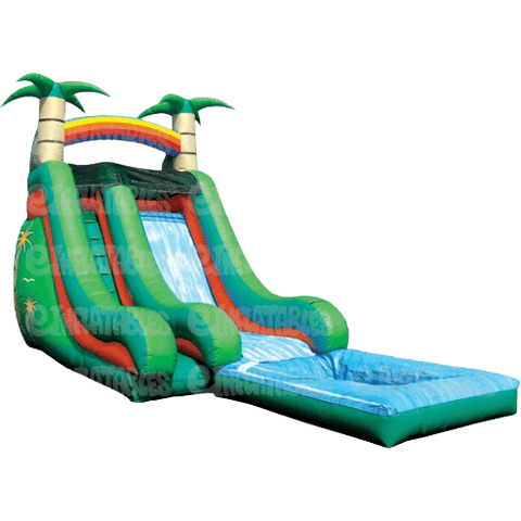18'H Super Splash Down Tropical with Pool by eInflatables