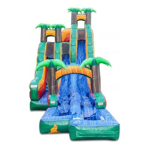 eInflatables Water Parks & Slides 20'H Tropical Ice with Straight Pool by eInflatables 10'H Blazing Tropic 2 Lane Run N Splash by eInflatables 5180