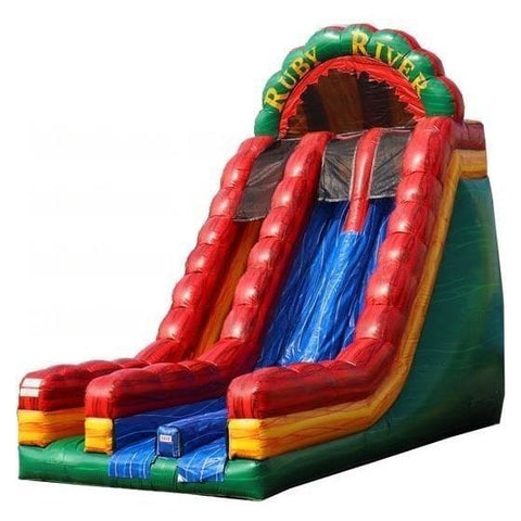 eInflatables Water Parks & Slides 22'H Ruby River Dual Lane Slide by eInflatables 781880298908 5167zz 22'H Ruby River Dual Lane Slide by eInflatables SKU# 5167zz