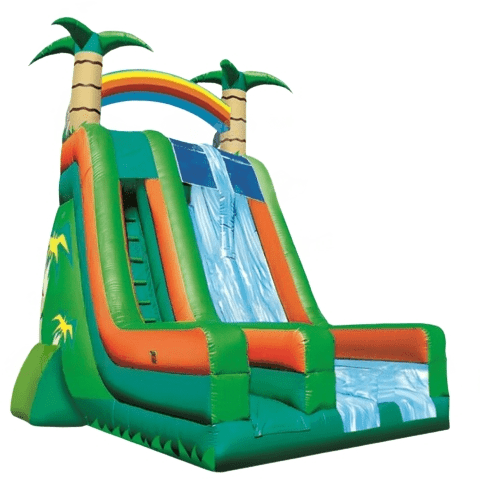 eInflatables Water Parks & Slides 27'H Tropical Dual Lane Slide by eInflatables 781880227465 314tropical 27'H Tropical Dual Lane Slide by eInflatables SKU# 314tropical